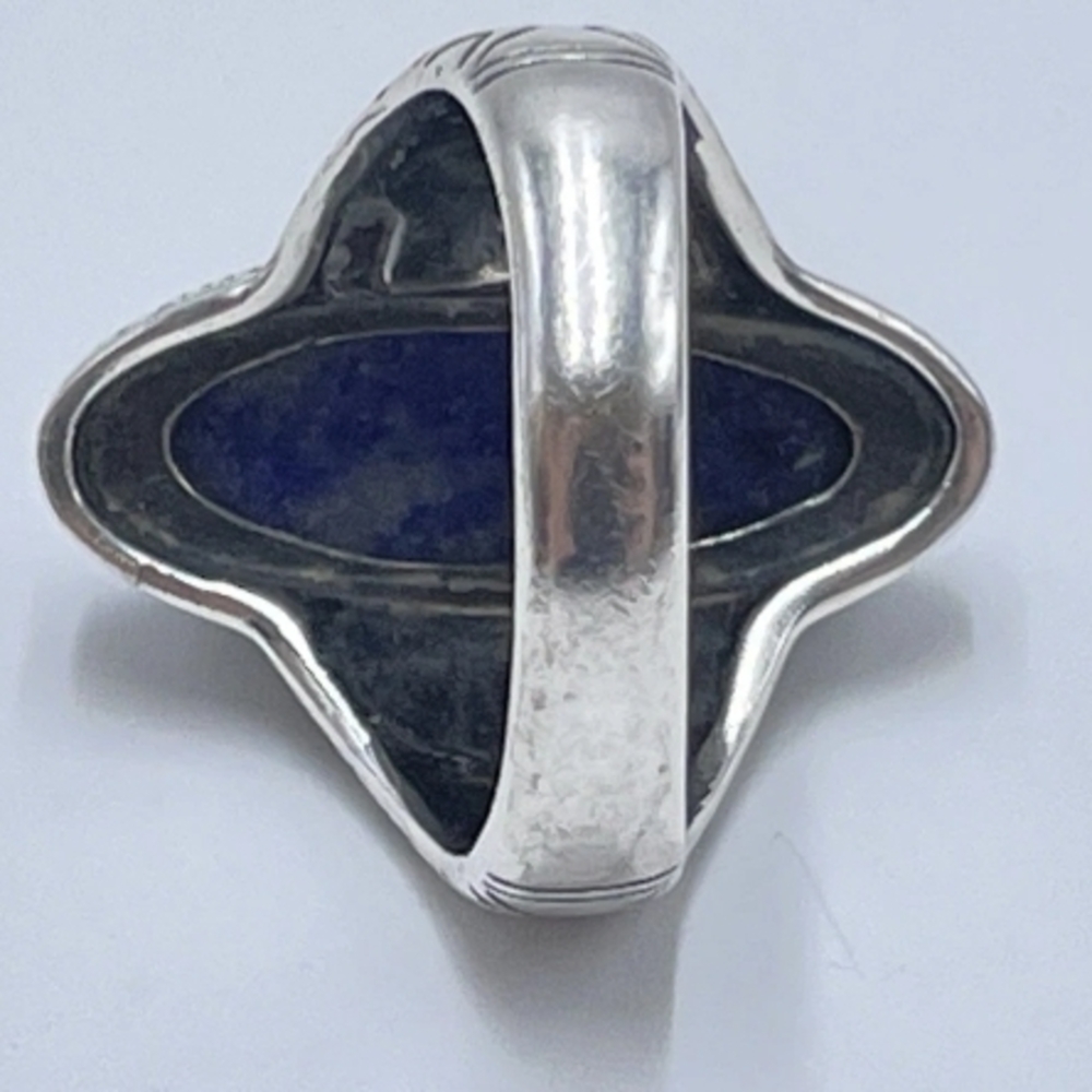 SALE! Carolyn Pollack Relios Lapis Lazuli 925 Sterling Silver Ring Sz.7 - Picture 5 of 10